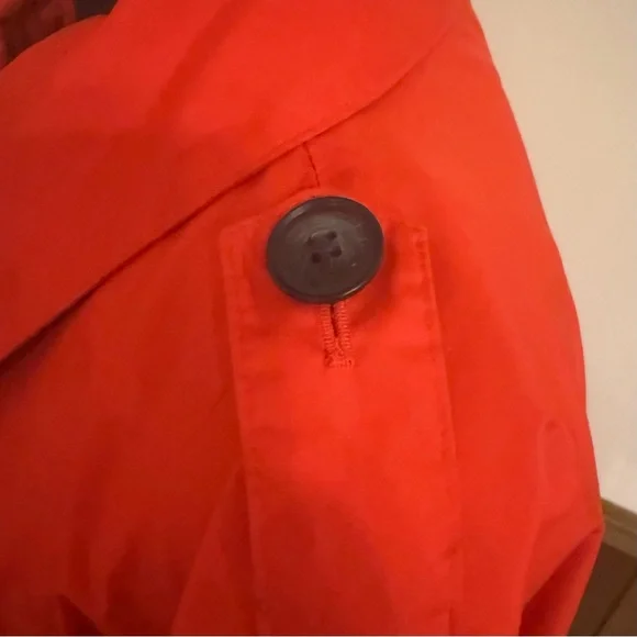 Nine West Red Trench Coat XXL – Double Breasted Belted Jacket NWT - Picture 4 of 10